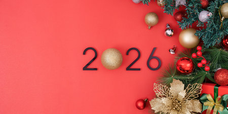 Charming Christmas 2026 Scene with Ornaments and Gifts