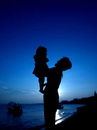 The love between mother and child.の写真素材