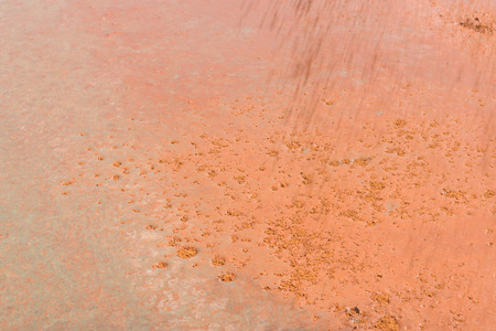 Process of orange cement floor