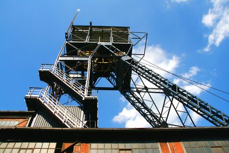 Coal mine shaft in Zabrze, Silesia (Poland)の写真素材