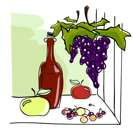 food drinks illustration のイラスト素材