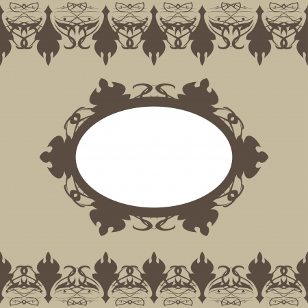 vintage frame retro pattern background のイラスト素材