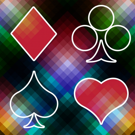 poker cards casino game background のイラスト素材