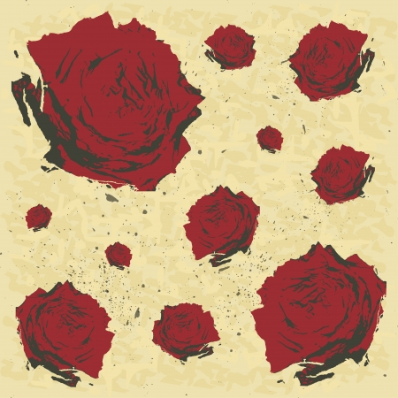 roses grunge background のイラスト素材