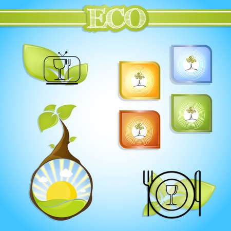 eco life signs vectorのイラスト素材