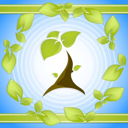 eco nature plant grow green leaves background vectorのイラスト素材