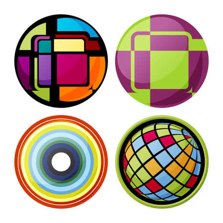 decor set elements circle vectorのイラスト素材