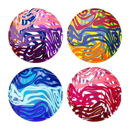 decor set elements circle vectorのイラスト素材