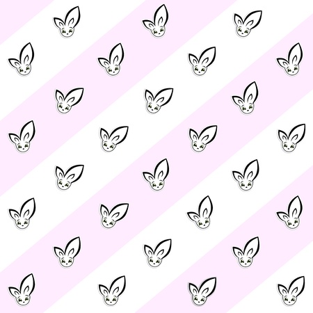 rabbit baby bunny background vectorのイラスト素材