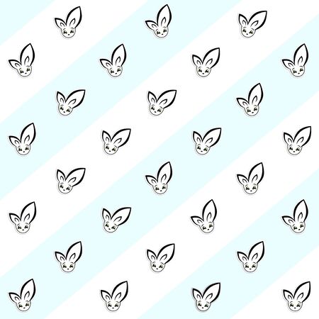 rabbit baby bunny background vectorのイラスト素材