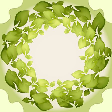 eco background leaves green pattern vectorのイラスト素材
