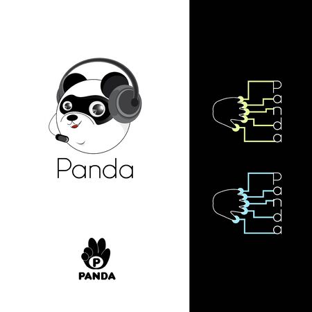 telecommunications media panda internet vectorのイラスト素材