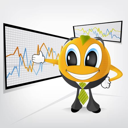 business presentation report diagram cute vectorのイラスト素材