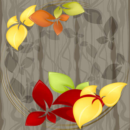 autumn fall leaves background のイラスト素材