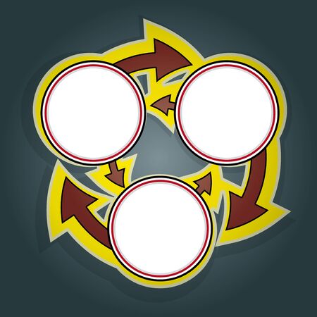 sign cycle roundabout のイラスト素材