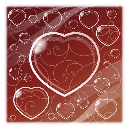 love heart Valentine s Day background vectorのイラスト素材