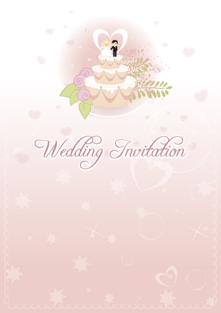 beautiful wedding invitation vectorのイラスト素材