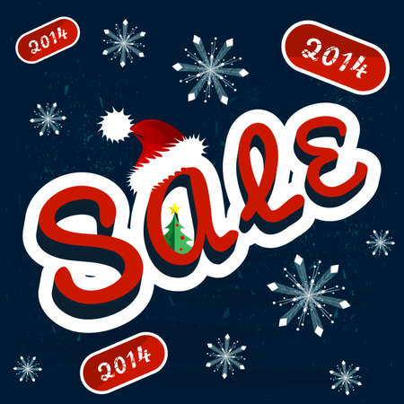 Sale New Year 2014 or Christmas X-masのイラスト素材