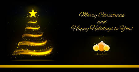 christmas or new year greeting cardのイラスト素材