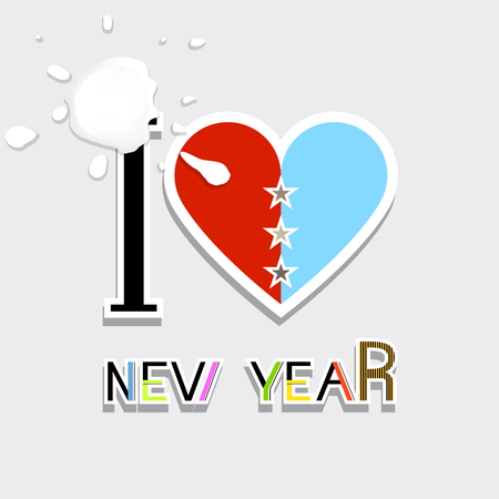 winter New Year background or posterのイラスト素材