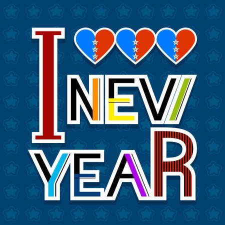 winter New Year background or posterのイラスト素材