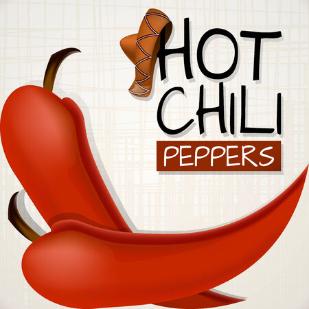 chili pepper background poster placardのイラスト素材