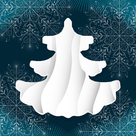 winter background with New Year tree blueのイラスト素材