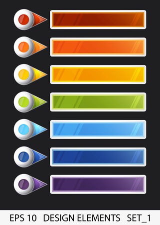 info frames decor set with pointersのイラスト素材