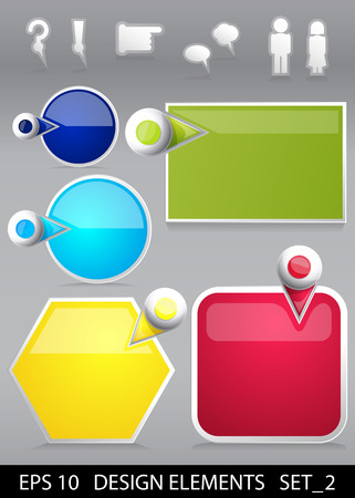 Infographic template frames decor set with iconsのイラスト素材