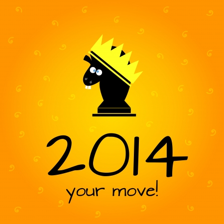 cute horse 2014のイラスト素材