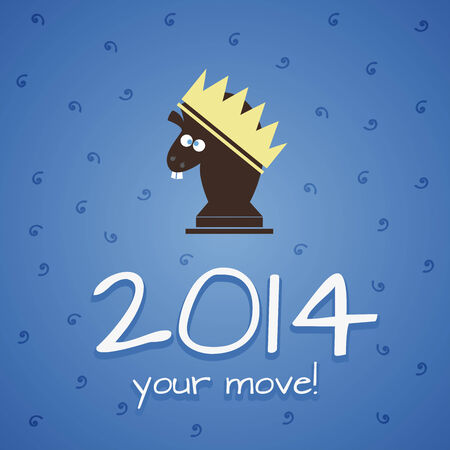 cute horse 2014のイラスト素材