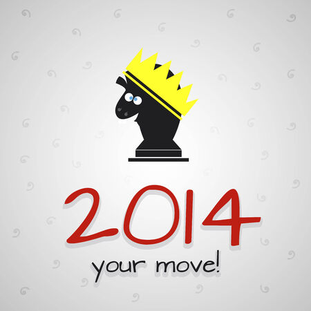 cute horse 2014のイラスト素材