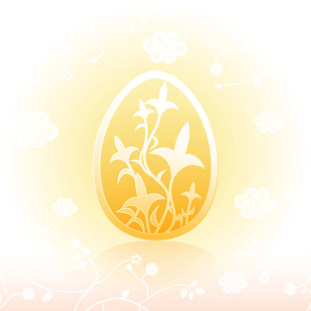 Happy Easter egg ornate backgroundのイラスト素材