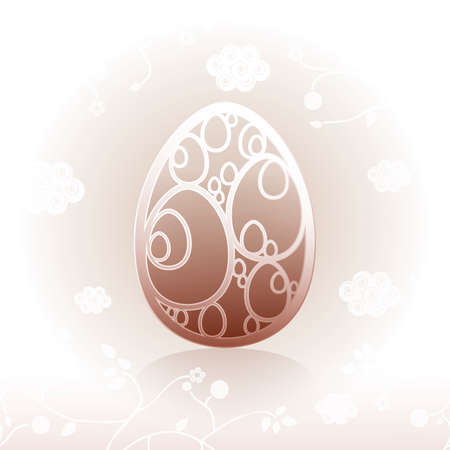 Happy Easter egg ornate backgroundのイラスト素材