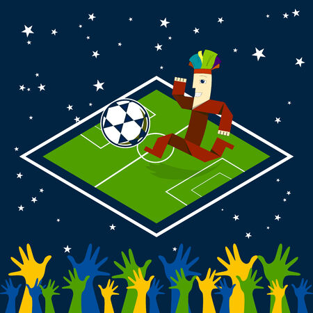 football soccer playerのイラスト素材