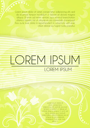 A4 template brochure green horizontal のイラスト素材