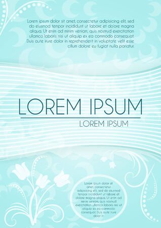 A4 template brochure blue verticalのイラスト素材