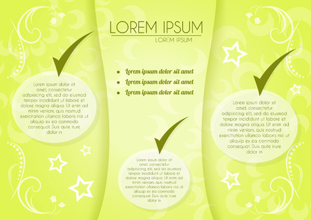 A4 template brochure pink horizontal のイラスト素材