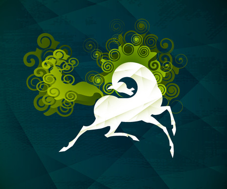 Beautiful horse polygonsのイラスト素材