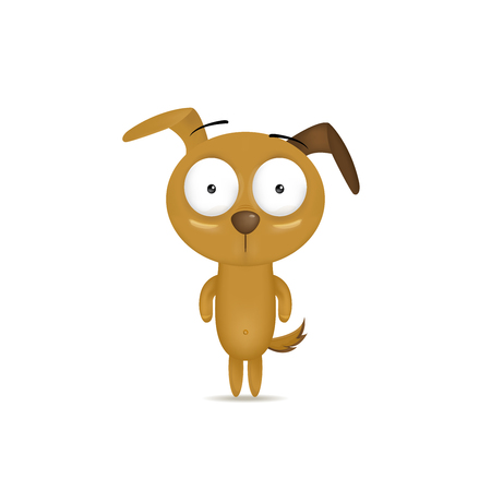 cute dog mascot on white background vectorのイラスト素材