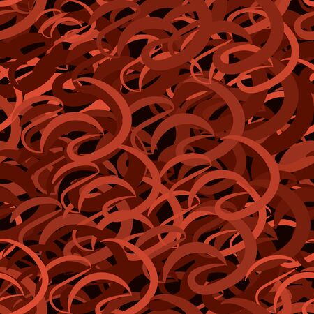Abstract seamless curly curves red background vectorのイラスト素材