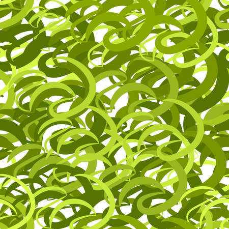 abstract seamless curly curves green and white background vectorのイラスト素材