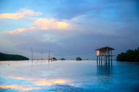 Fisherman cottage . Klong  klon , Thailand. imageの写真素材