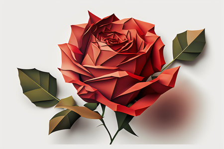 Red rose isolated on white background. Vector illustration. Eps 10.の写真素材