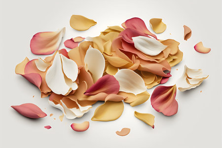 Realistic 3d Detailed Rose Petals Background. illustrationの写真素材