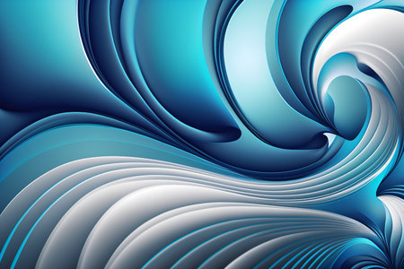 abstract blue background with smooth lines and waves, vector art illustrationの素材