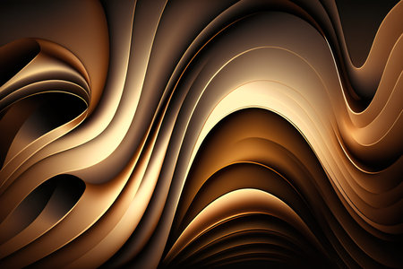 abstract brown background with smooth lines in it. 3d renderingの素材