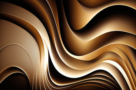 abstract brown background with smooth wavy lines, vector illustration.の素材