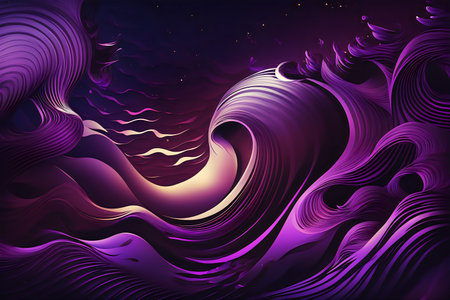 Purple abstract background with waves. Vector illustration. Eps 10.の素材