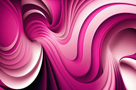 Abstract pink background with curved lines. 3d render, 3d illustration.の素材